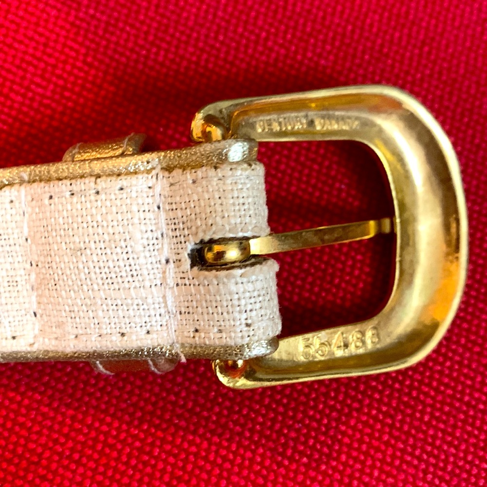 Made in 🇨🇦VTG 90’ Century Canada 💯 Leather/Linen Belt - Picture 8 of 10
